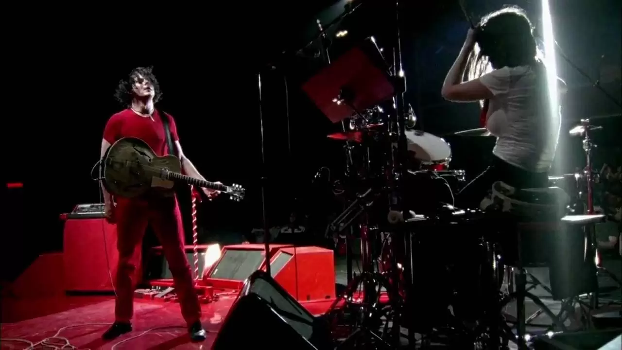 The White Stripes Under Great White Northern Lights Backdrop