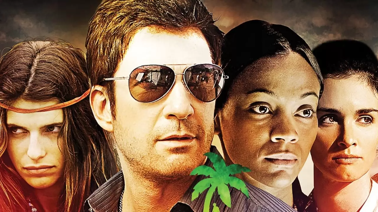 Burning Palms Backdrop